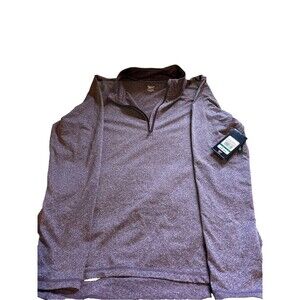 Reebok NWT XL Half Zip Purple Slim Fit Pullover